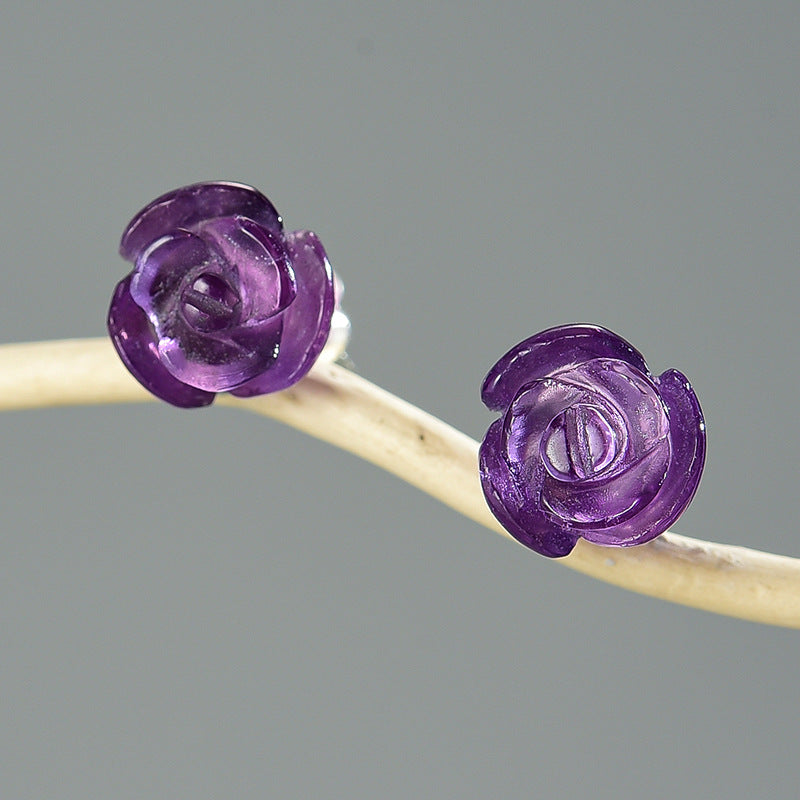 925 Silber Ohrringe mit Amethyst