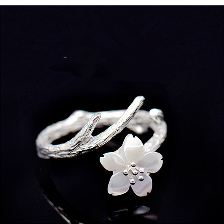 925 Silber Ring Kirschblüte
