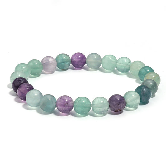 Regenbogen Fluorite - Perlenarmband