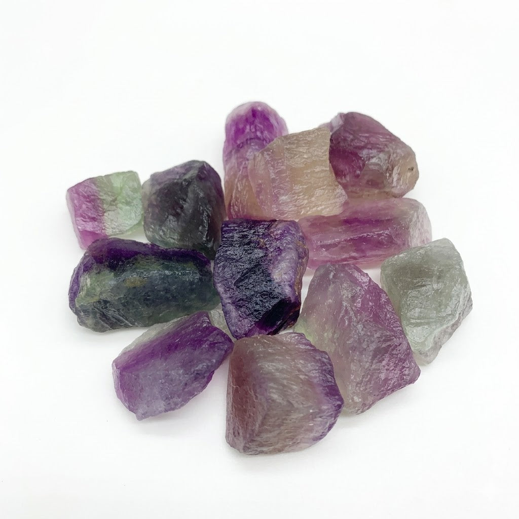 Regenbogen Fluorit - Rohsteine 100g