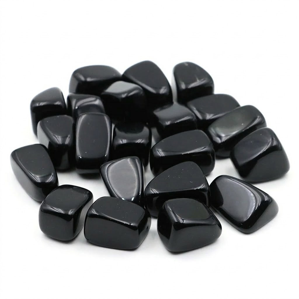 Schwarzer Obsidian - Trommelsteine 100g