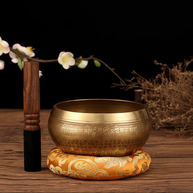 Goldene Tibetische Klangschale - Groß