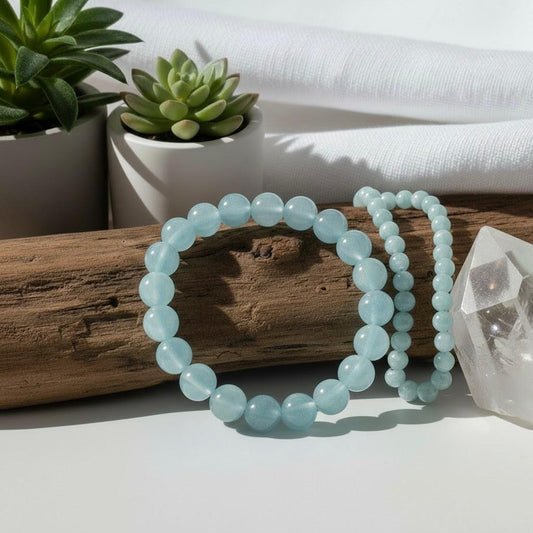 Aquamarin - Perlenarmband