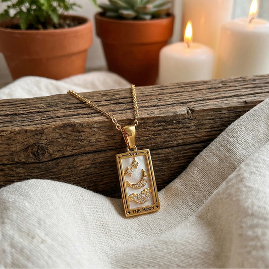Kette mit Tarotanhänger - Der Mond