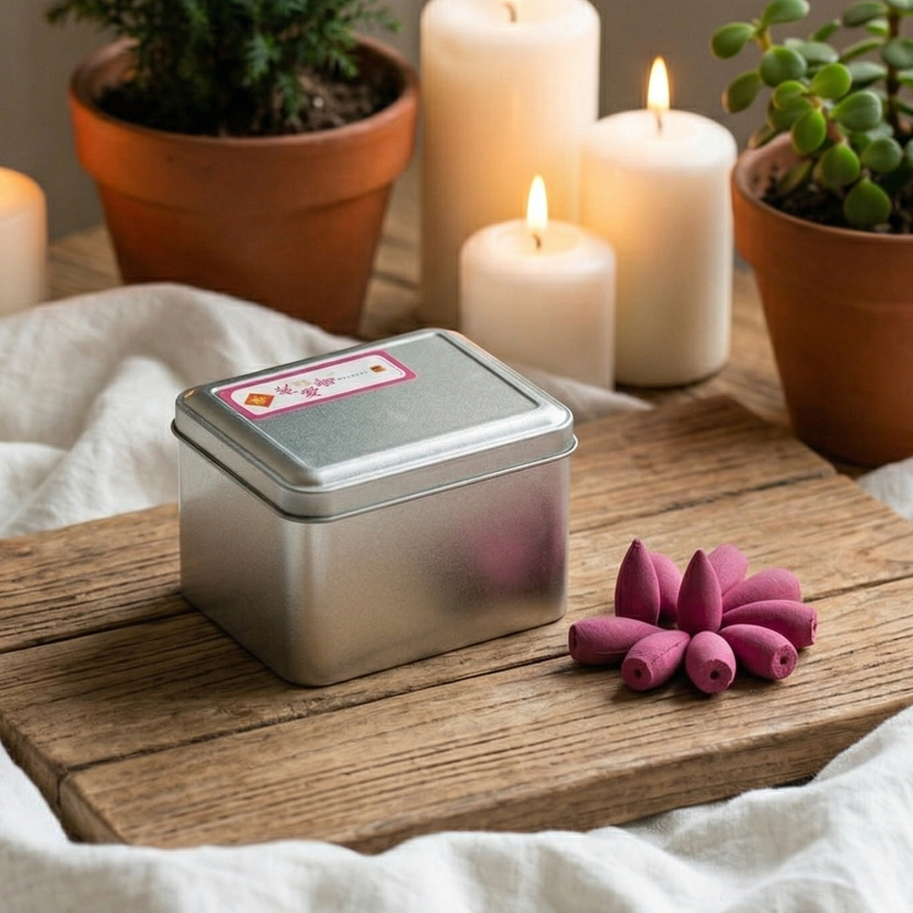 Rosen Räucherkegel - 50 Stück