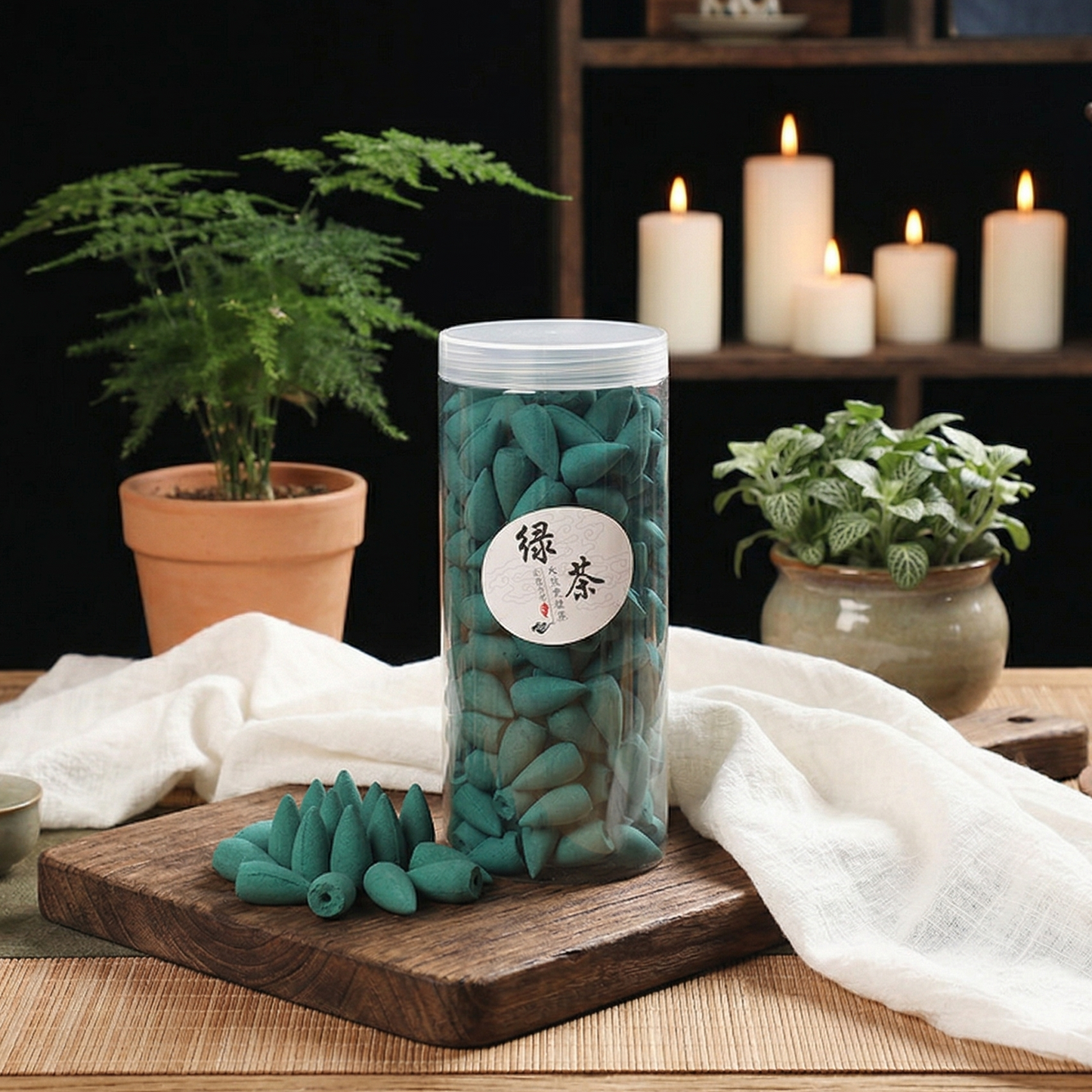Räucherkegel Grüner Tee - 200 Stück