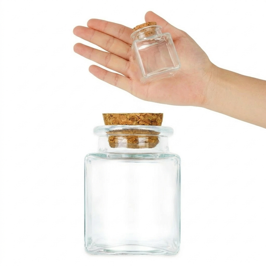 Glasfläschchen mit Korkdeckel