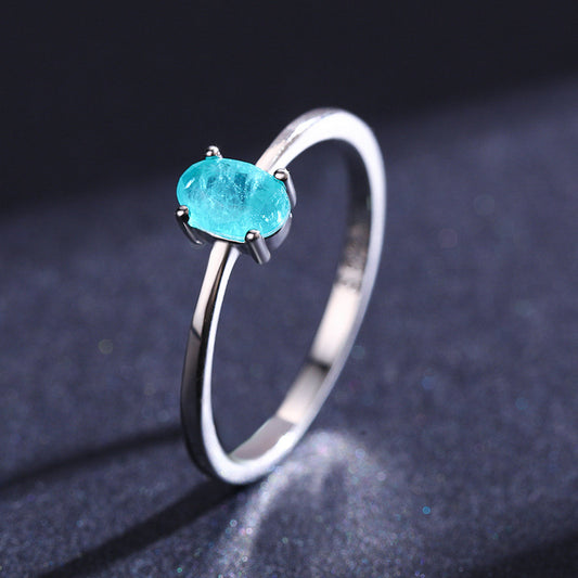 925 Silber Ring mit Paraiba-Turmalin