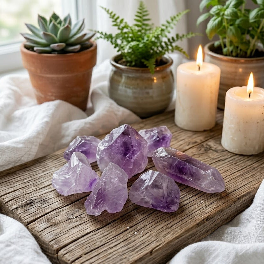 Heller Amethyst - Rohsteine 100g