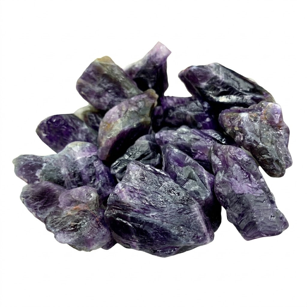 Dunkler Amethyst - Rohsteine 100g