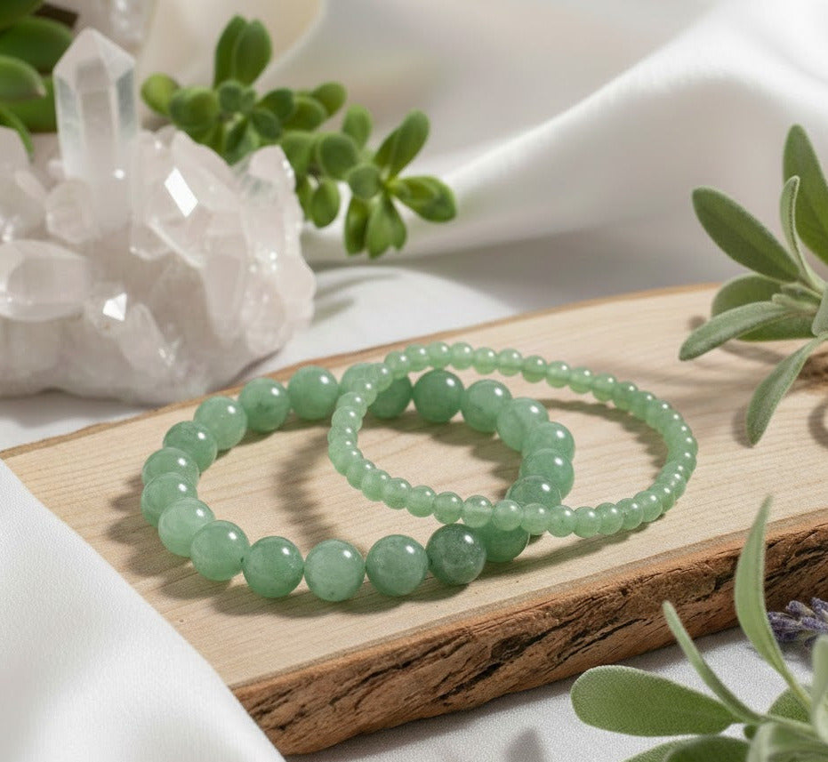 Grüner Aventurin - Perlenarmband