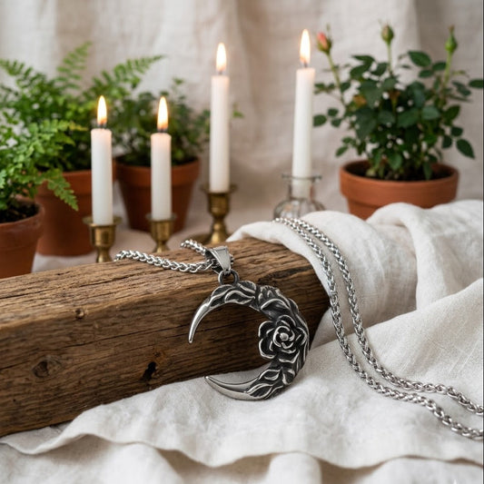 Halbmond & Rosen Kette