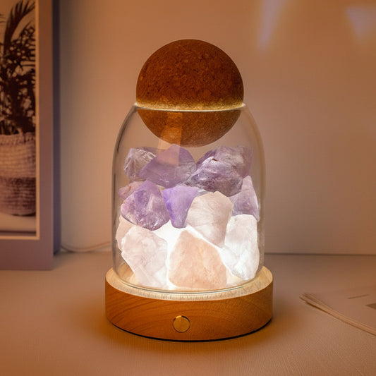 Duftzerstäuber mit Rosenquarz & Amethyst