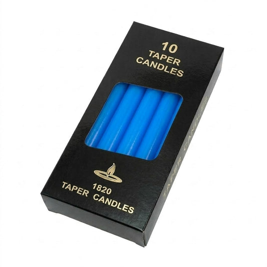 Blaue Stabkerzen - 10 Stück