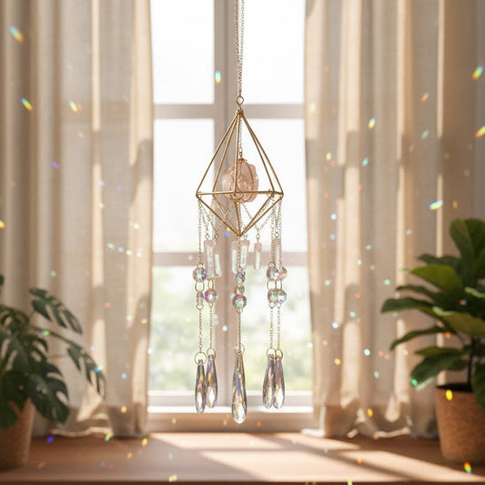 Pyramide mit Bergkristall - Lichtspiel