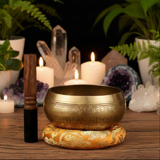 Goldene Tibetische Klangschale - Groß