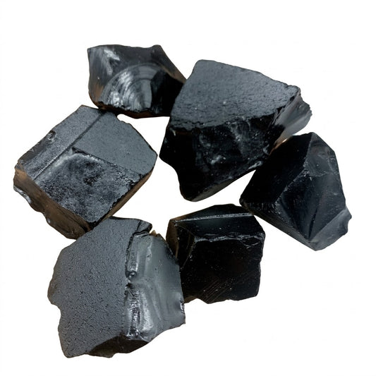 Schwarzer Obsidian - Rohsteine 100g