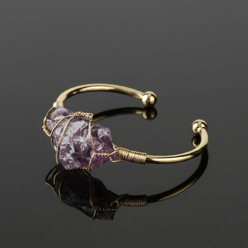 Amethyst - Offener Armreif