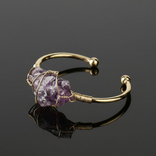 Amethyst - Offener Armreif