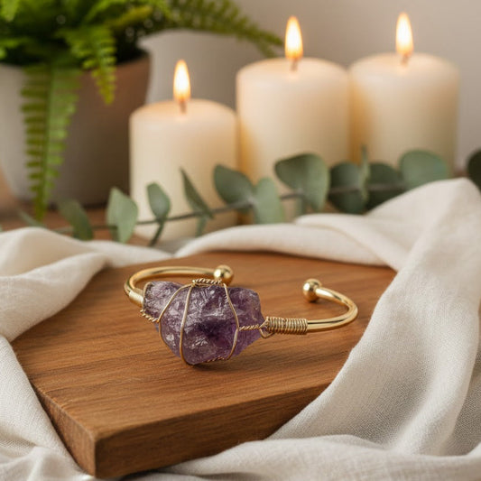Amethyst - Offener Armreif