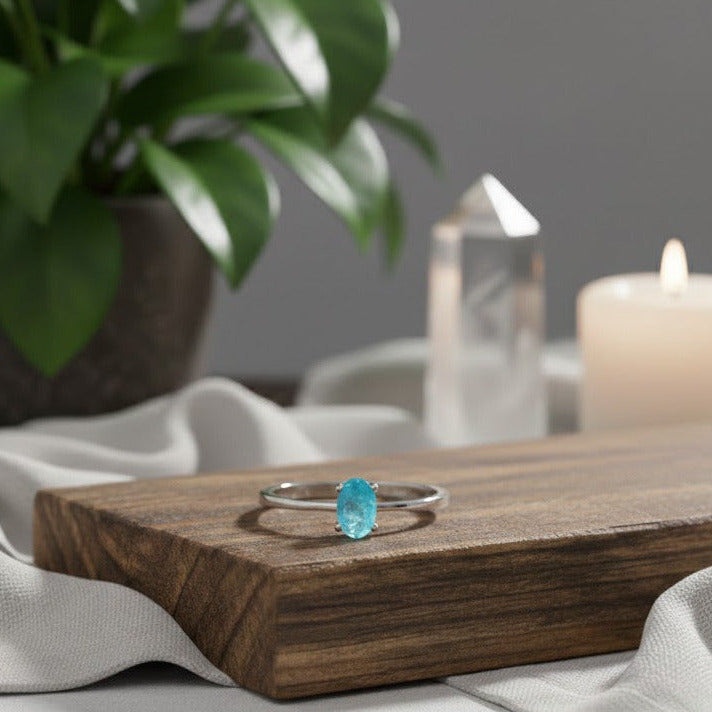 925 Silber Ring mit Paraiba-Turmalin