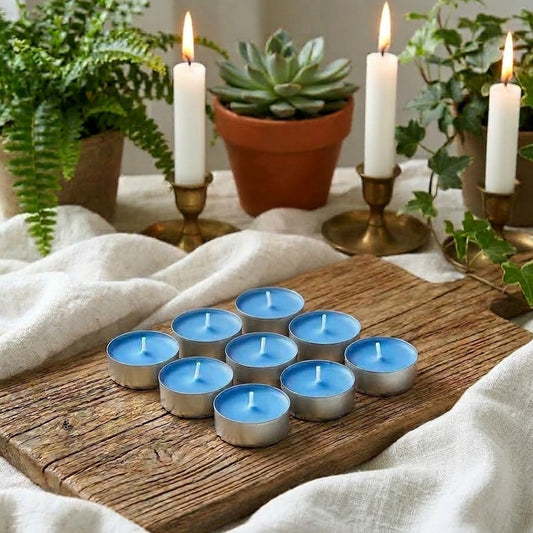 Blaue Teelichter - 10 Stück