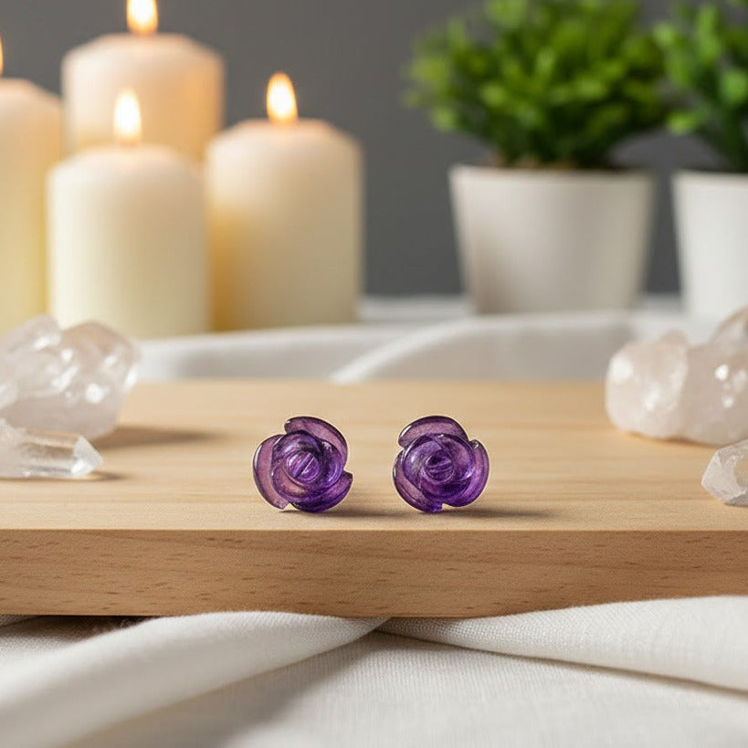 925 Silber Ohrringe mit Amethyst