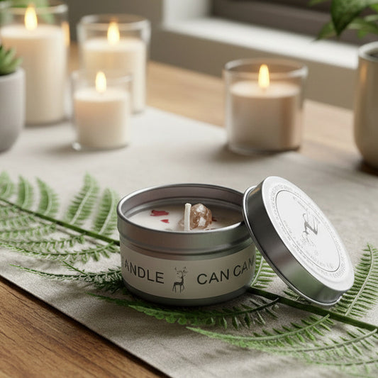 Ritualkerze mit Lazurit, Blüten und Jasminduft