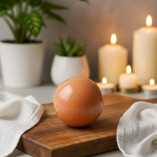 Orangen Calcit - Kugel
