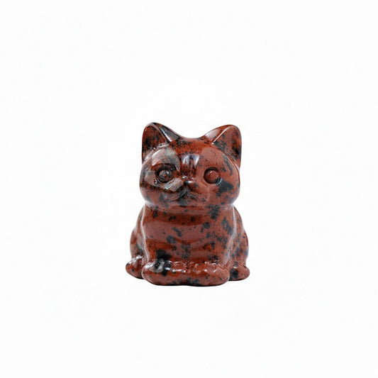 Roter Obsidian - Katzenfigur