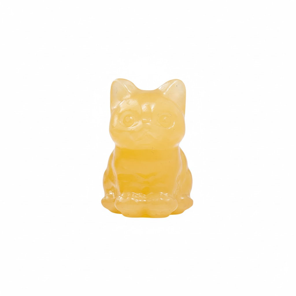 Goldener Steatit - Katzenfigur
