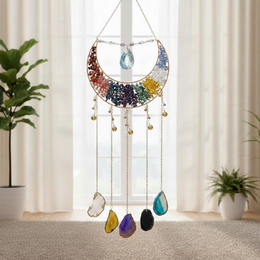 Chakra Halbmond mit Achat - Lichtspiel